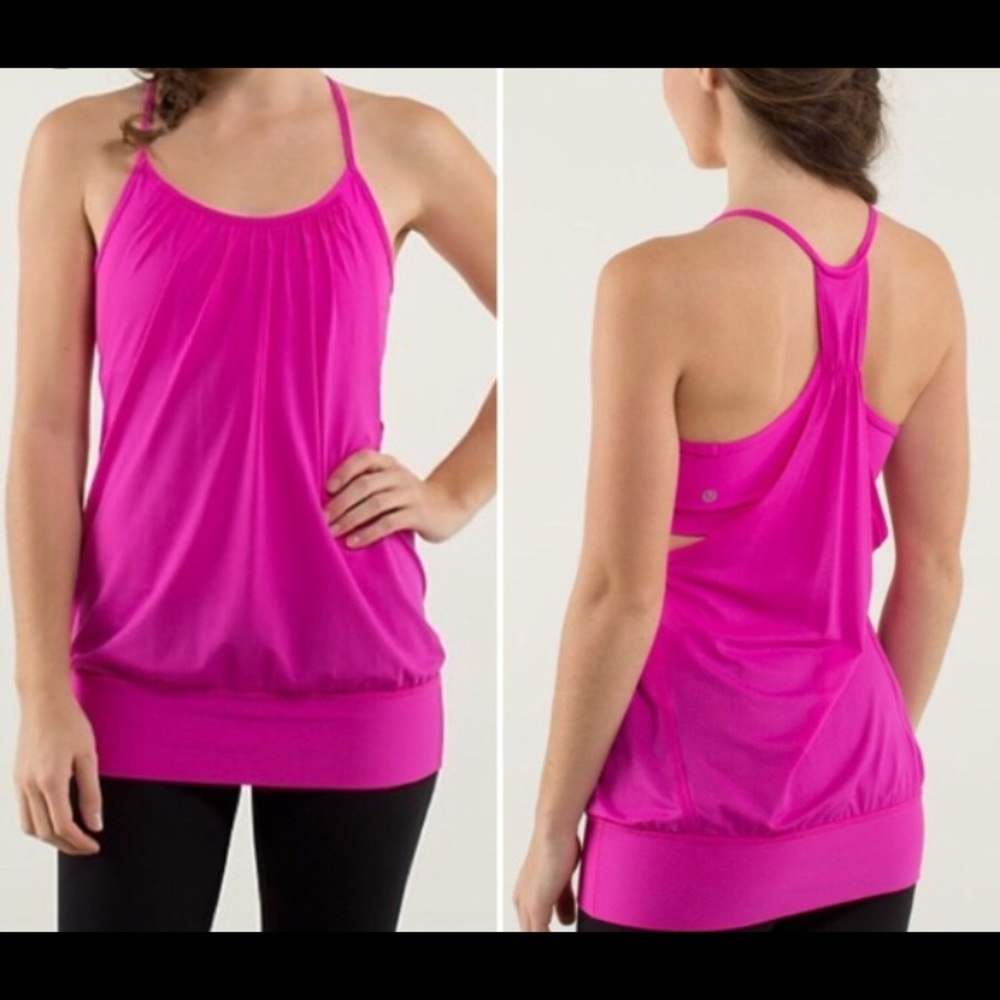 SOLD - Hot Pink Lululemon No Limits Tank